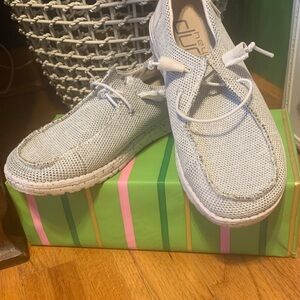 Hey Dude Light Gray Woven Shoes
